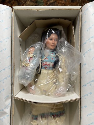 Danbury Mint American Indian Princess  Doll 16  Lady Scarlet Whirlwind COA New