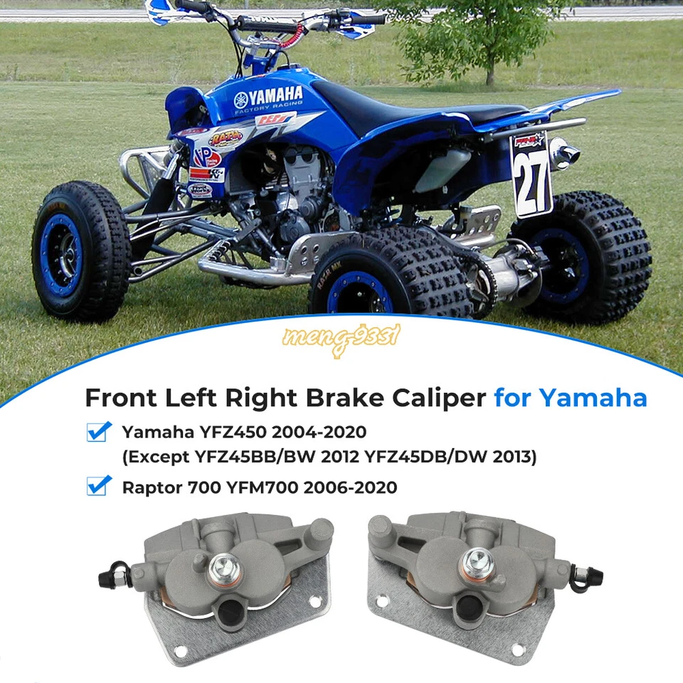 Pinzas y pastillas de freno delanteras para Yamaha YFZ450 YFZ450R YFZ450X 2004 2005-2020 Foto 2 de 4