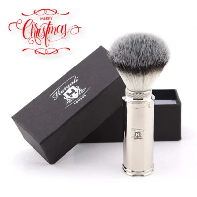 HARYALI LONDON Luxury Shaving Brush for Wet Shave Synthetic Bristles & Chrome Handle Edition