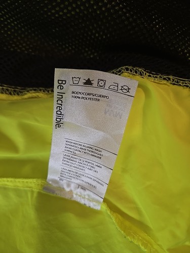 Sugoi Hi-liter Yellow Florescent Hi-vis Cycling Jacket Size Medium Windbreaker - Picture 11 of 11