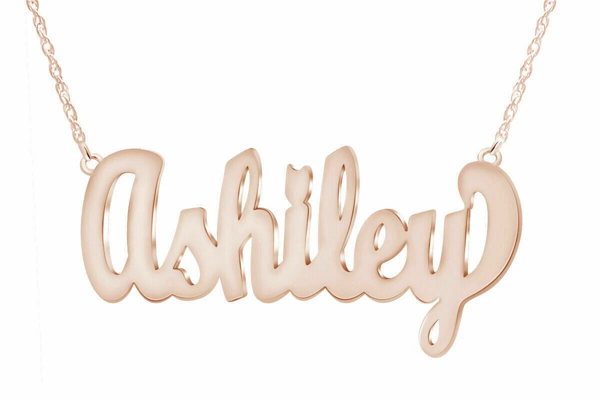 10k rose gold name necklace deals