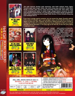 DVD ANIME HELL GIRL JIGOKU SHOUJO SEASON 1-4 VOL.1-90 END + LIVE