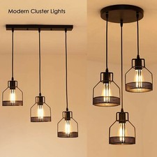 Vintage Ceiling Pendant Light Retro Industrial Metal Cage Hanging Pendant Lights