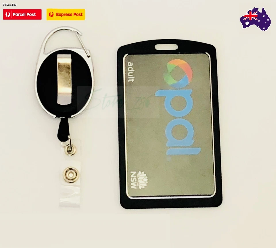 Retractable Id card Holder Badge with Strong Metal Id Card Holder AUS STOCK - image 2 of 4