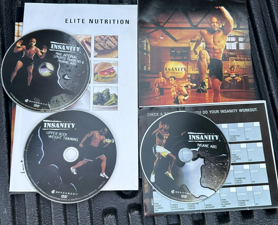 INSANITY Beach Body Workout DVD COMPLETE 13 Disc Set w/Inserts +