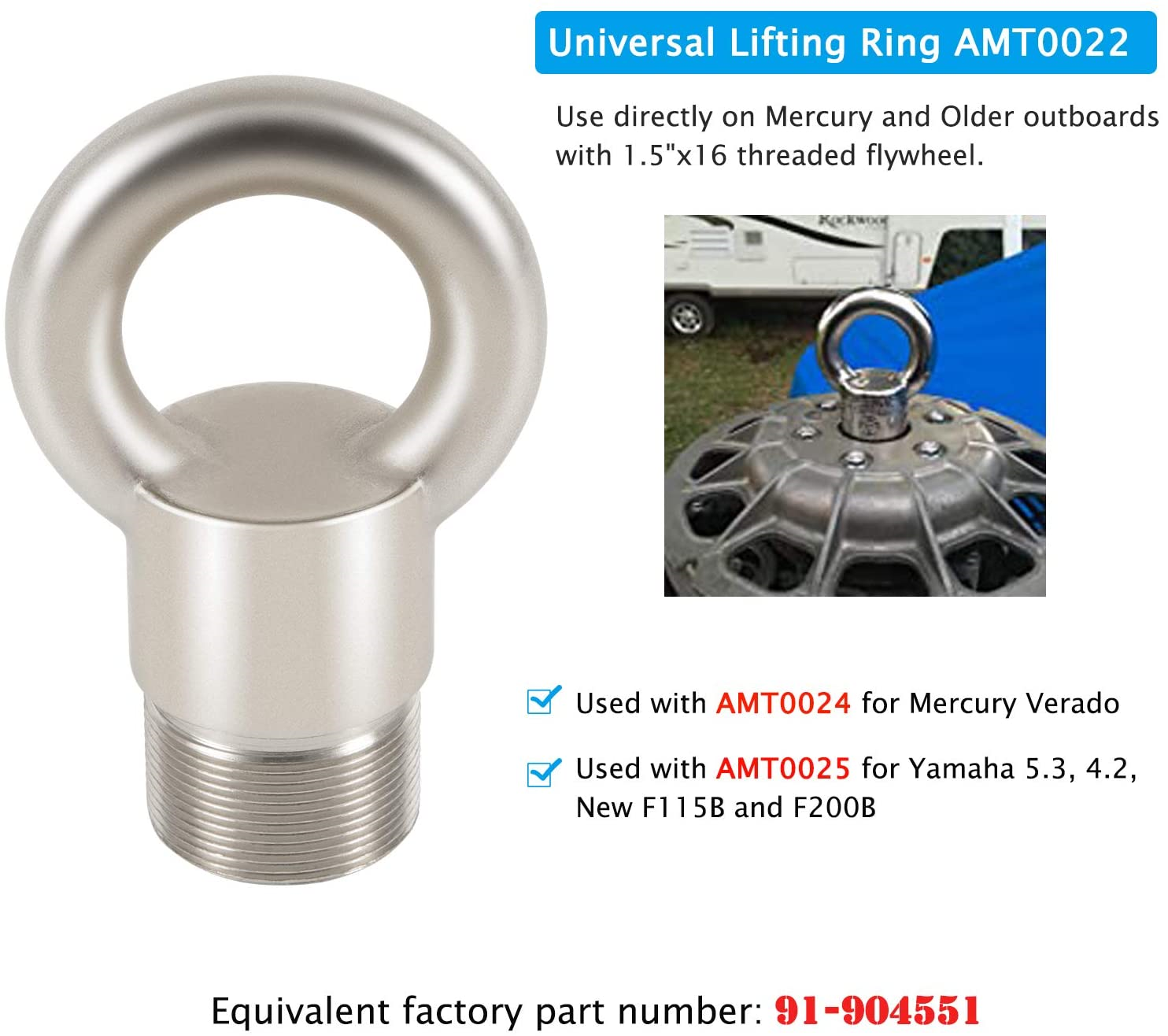 Lifting Ring Tool For MT0022 Lifting Eye Mercury Marine Outboard Force Yamaha eBay