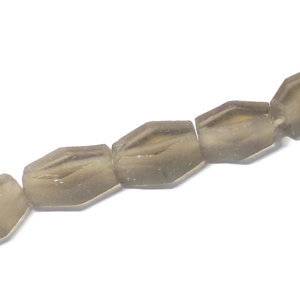 Glasperlen Raute Bali Indonesien 16-18 mm rauchquarz 22-23 Perlen Spacer N077 - Bild 4 von 4