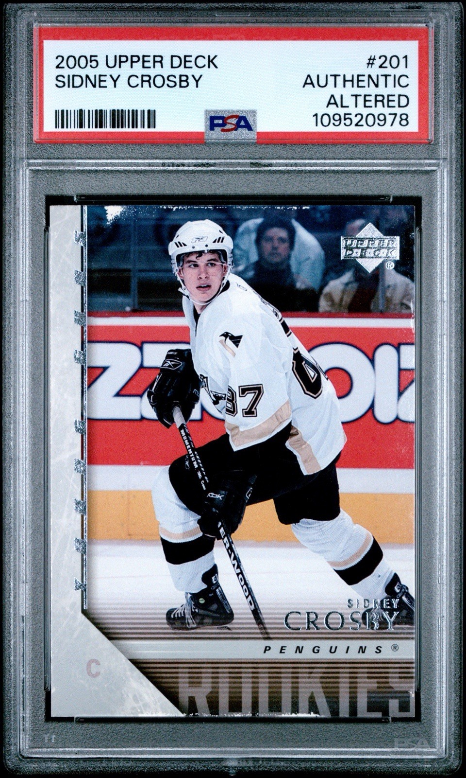 2005 Upper Deck #201 Sidney Crosby Young Guns Rookie Rc PSA Auth