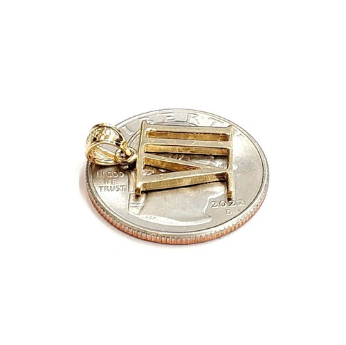 New 14KT Yellow Gold Solid Roman number 7 Pendant charm gift Fine Jewelry 1.6g - Picture 9 of 12