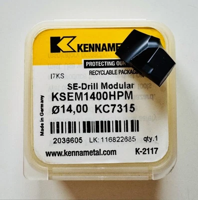 Kennametal VHM Bohrkrone KSEM1400HPM KC7315 SE-Drill Modular Ø14,00 Bohrkopf Neu - Bild 1 von 3