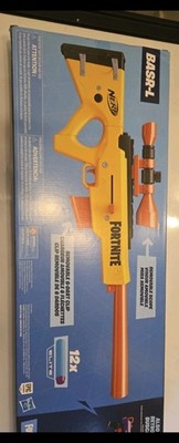 NERF FORTNITE BASR-L トイガン Nerf Fortnite BASR-L Bolt-Action Blaster with 12 Darts, Kids