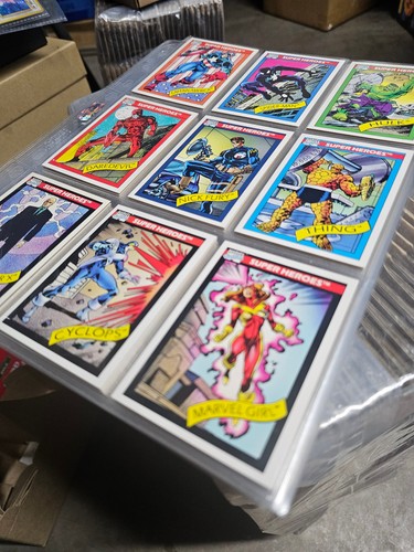 1990 Impel Marvel Universe Series 1 Complete Set w/ Holograms SPIDER-MAN THOR ++ - Picture 14 of 14