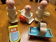 sedia a rotelle vintage fisher price piccole persone ospedale persone 