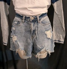 SO Distressed Super High Rise Boyfriend Shorts