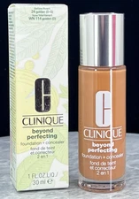 Clinique Beyond Perfecting Foundation + Concealer WN 114 Golden (D) 1 oz NIB