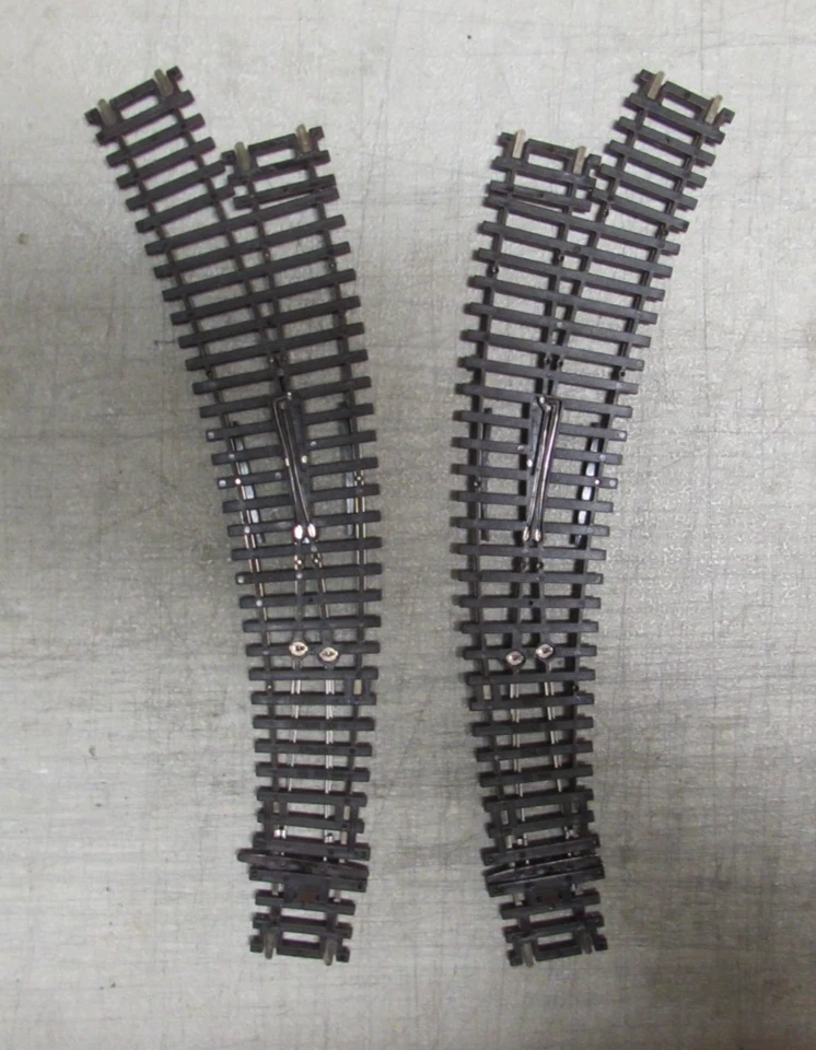 2 PECO NICKLE/SILVER CURVED SWITCH TURNOUTS HO SCALE (LOT 228) - Image 2 of 2