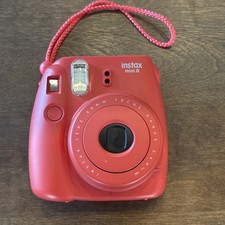 Fujifilm Instax Mini 8 Instant Film Camera with Built In Flash-Red, Tested