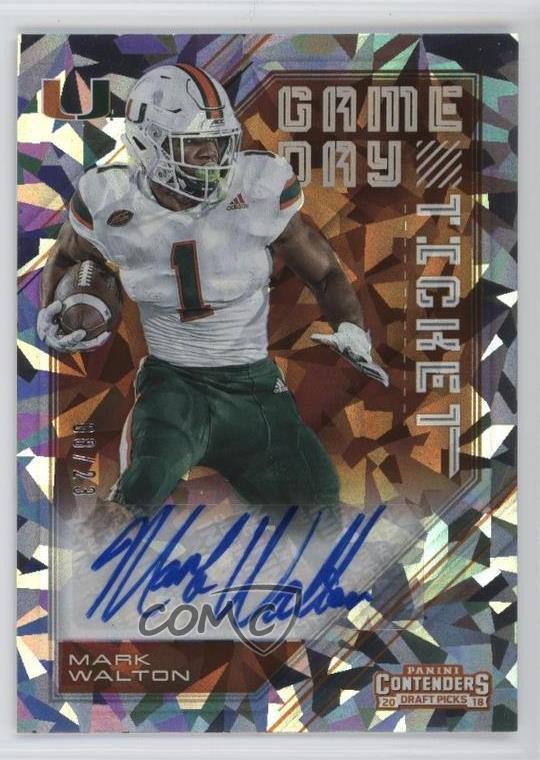 Mark Walton Panini Contenders Draft Picks #127 Autograph
