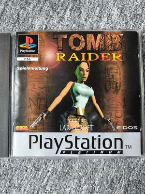 Tomb Raider 1 Platinum 1998  nur CD + Manual Play Station 1 