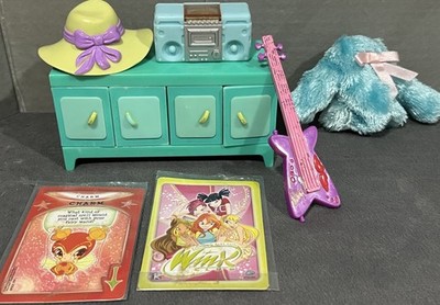 Winx Club Doll Collectible Card Charm Fashion Doll Fairy Cool Lounge Playset
