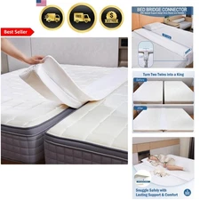 Split King Gap Filler Mattress Connector for Adjustable Bed Twin to King Bed