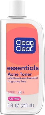 Clean & Clear Essentials Oil-Free Acne Toner, 2% Salicylic Acid  -  8 fl. oz