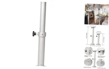  Adjustable Table Pedestal Detachable Table Base Stand Leg Base Mount White