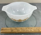 Vtg Pyrex Milk Glass Butterfly Gold #441 Cinderella Mixing Bowl 1.5 Pint/750ml