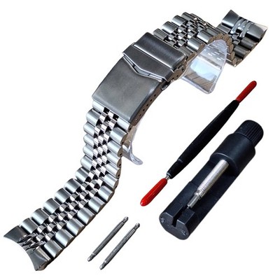 For Seiko Turtle Stainless Steel Watch Band Bracelet Solid Jubilee V-Clasp 2.5mm