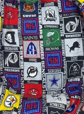 Discontinued Vtg NFL 1995 Football Fabric All Team Flannel Redskins 2.25 yards