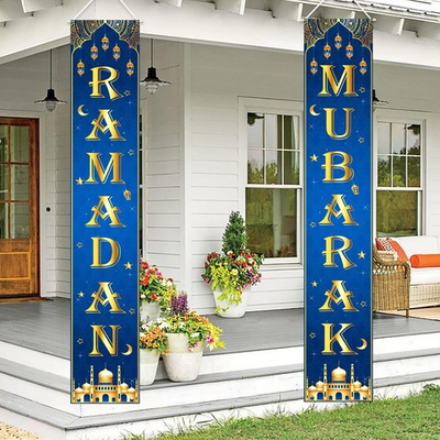 #ad #ad Ramadan Decorations Ramadan Mubarak Eid Kareem Banner Muslim Porch Door Sign Wel $10.46