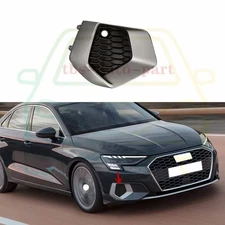 For Audi A3 Sedan 2022 ABS Right Front Bumper Foglight Cover W/Radar Hole