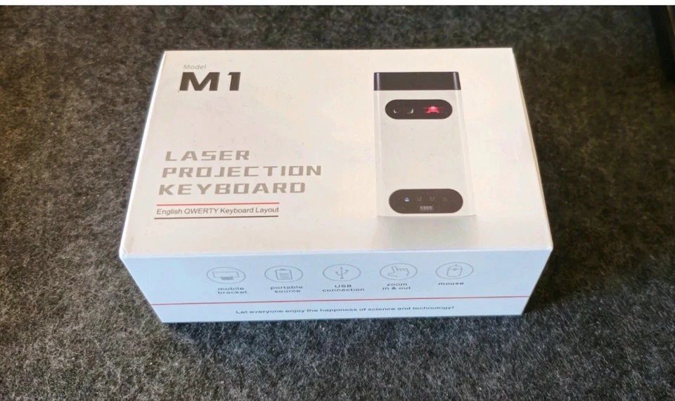 Teclado virtual de proyección láser AGS M1 para teléfono inteligente tableta de escritorio etc NUEVO Foto 3 de 4