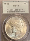 1923 Peace Silver Dollar MS64 PCGS