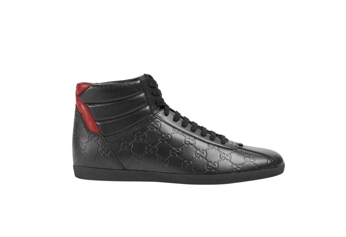 Gucci Signature High Black Red for sale | eBay