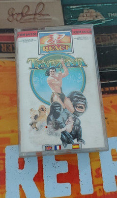 Tarzan (React 1988) Commodore 64 (Tape, Manual, Box) works 8-bit classic C64