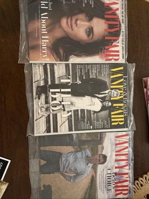 Vanity Fair Mag Lot of 3 New Sealed Harry .Meg, Beto Oct 2017 ,Apr 2019,May 2018