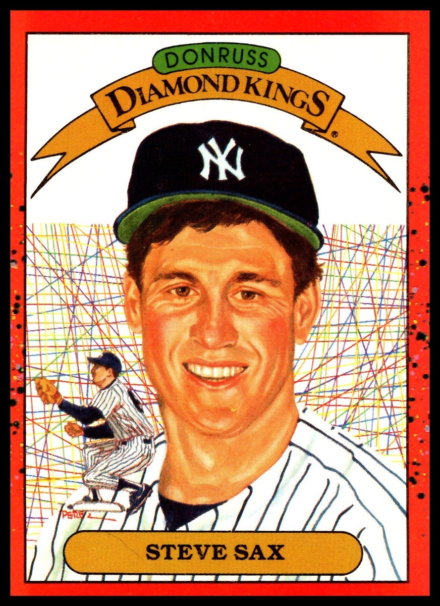 1989 Donruss Diamond Kings Steve Sax #2 Yankees 2B MLB Key Vintage