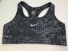 NIKE Dri-Fit Black Grey Geometric Sports Bra. Size Medium. Worn Once.