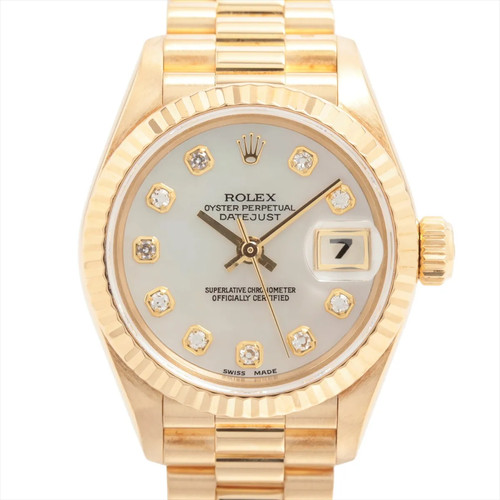 Rolex Lady Datejust 69178NG YG YG AT white shell dial