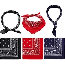 Kipp 12 Pack Bandanas Paisley Print Cowboy Bandana Handkerchiefs 3 Colors