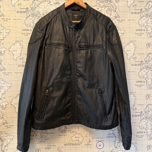 Superdry Chaqueta Vaquera Racer Diseñada, Bomber Biker Talla XL Yokohama Racing