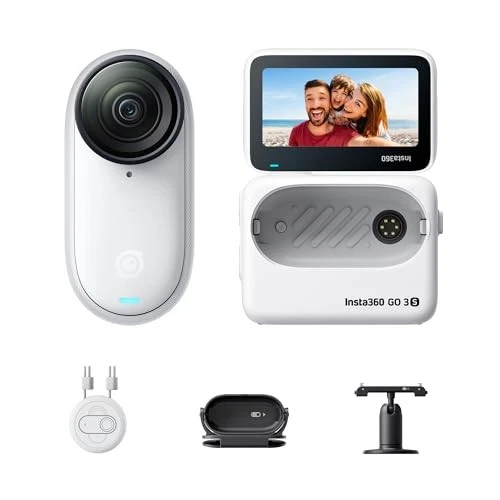 Insta360 GO 3S - 128 GB weiร 4K kleine tragbare Vlogging Kamera Freisprecheinrichtung POVs-
