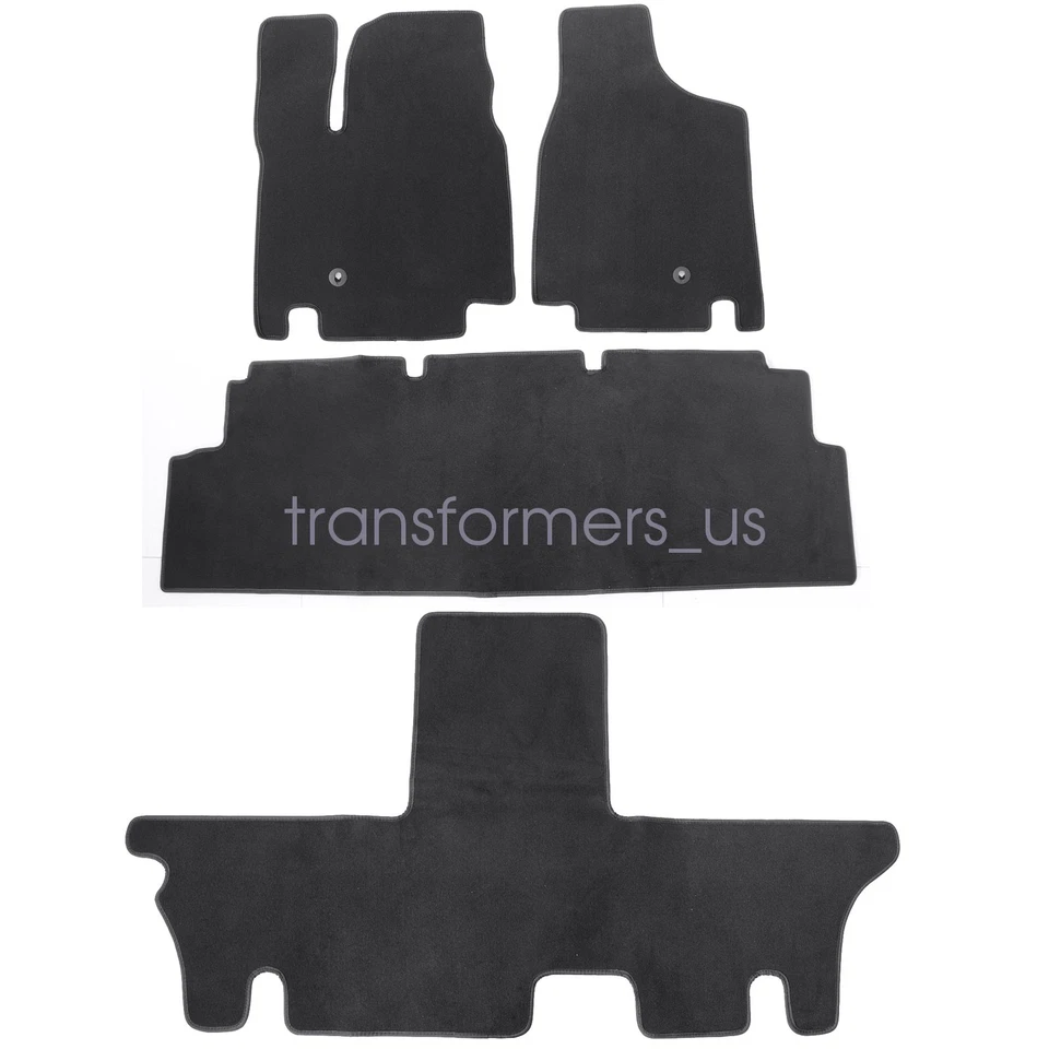 Alfombrillas delanteras y traseras negras nuevas para Chrysler Town and Country 2008-2016 Foto 3 de 4