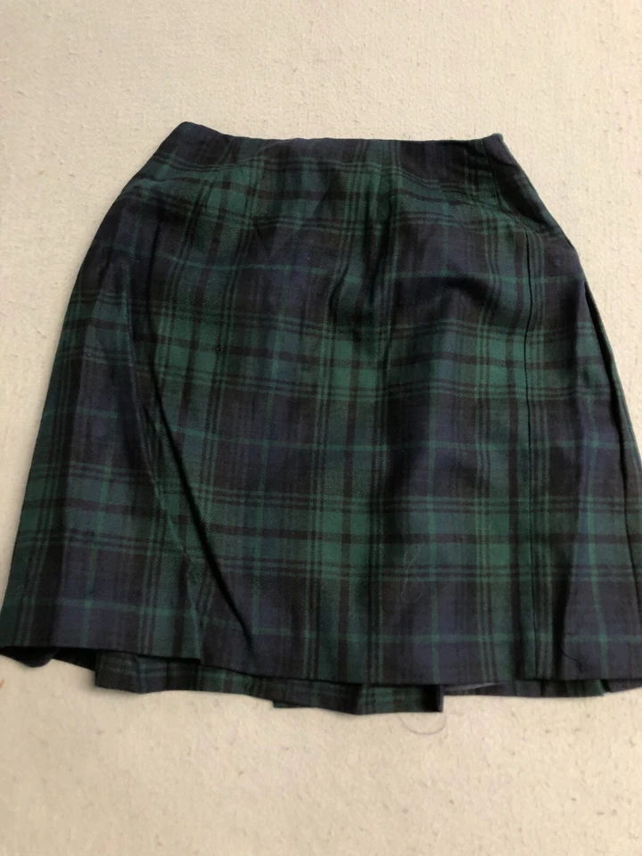 Vintage Rafaella Wrap Skirt Womens 6 Petites Preppy Plaid Irish Kilt 100% Wool - Image 3 of 4