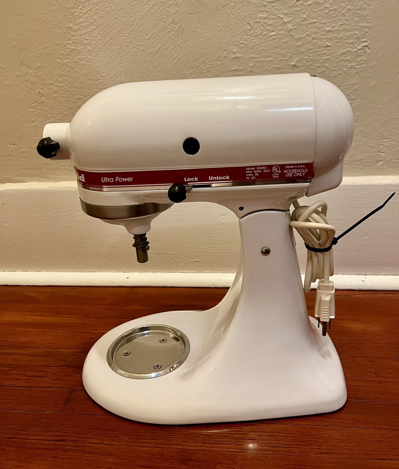 KitchenAid 10 Speed 4.5 QT Mixer KSM90 Ultra Power For Parts Or Repair