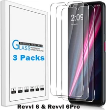 3-Pack Premium Tempered Glass Screen Protector For T-Mobile REVVL 6 & 6 Pro 5G