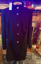 Bnwt Ladies Evans Black Coat Uk Size 16 ~ A Great Gift For A Loved One