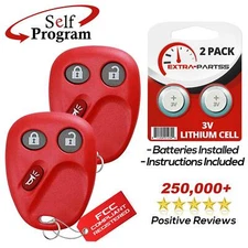 2 For 2005 2006 Chevrolet Equinox Remote Keyless Entry Key Fob - Red