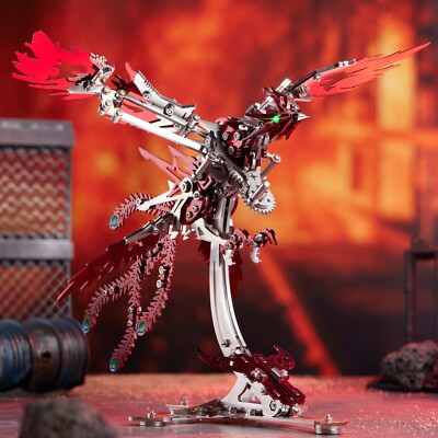 3D Metal Puzzles Model: DIY Assembly Mechanical Phoenix Bird Building Block Gift